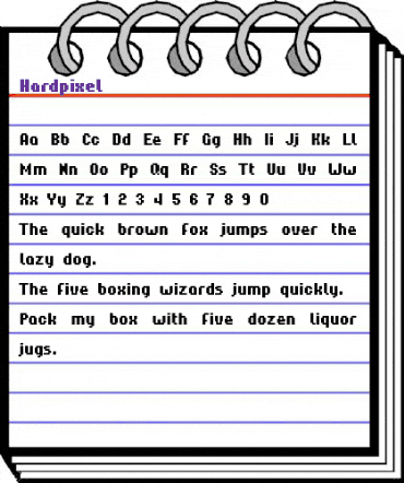 Hardpixel Regular animated font preview