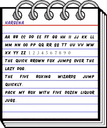 HARGENA Regular animated font preview HARGENA Regular animated font preview