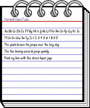 Harijadi Regular animated font preview