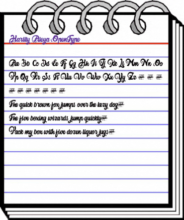 Harilly Aleya Regular animated font preview