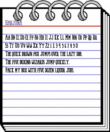 HarjunA Regular animated font preview HarjunA Regular animated font preview