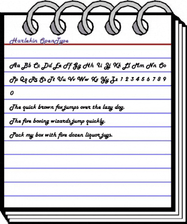 Harlekin Regular animated font preview