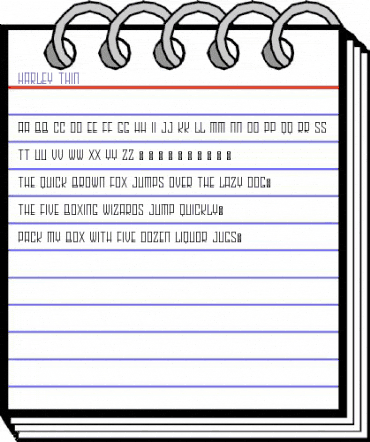 HARLEY Thin animated font preview