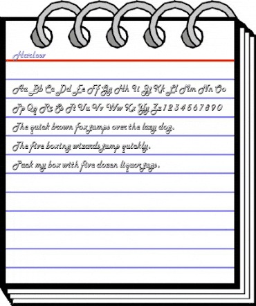 Harlow Regular animated font preview