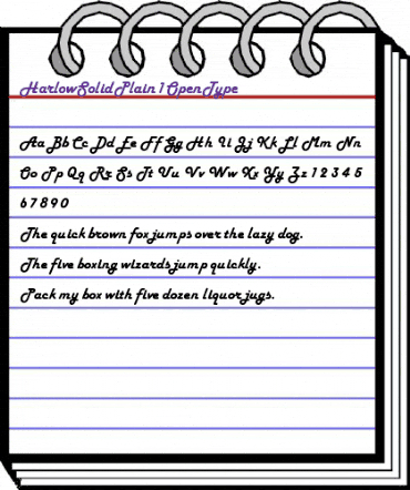 Harlow Solid Plain animated font preview Harlow Solid Plain animated font preview