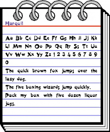 Harquil Regular animated font preview