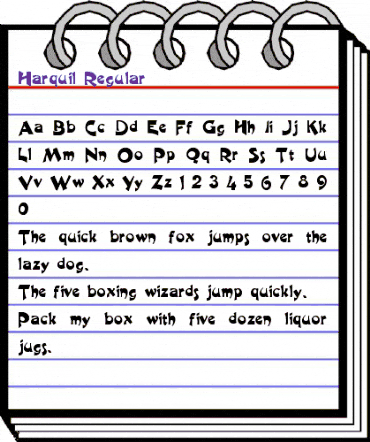 Harquil Regular animated font preview Harquil Regular animated font preview
