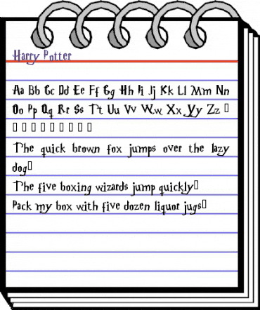 Harry Potter Regular animated font preview