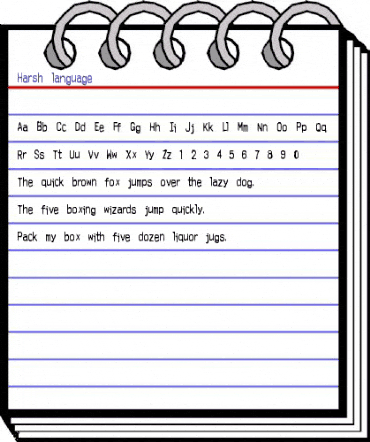 Harsh language Regular animated font preview Harsh language Regular animated font preview