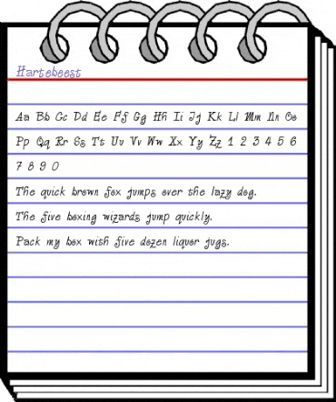 Hartebeest Normal animated font preview Hartebeest Normal animated font preview