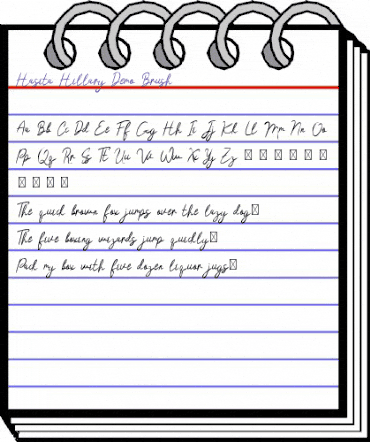 Hasita Hillary Demo Brush Regular animated font preview