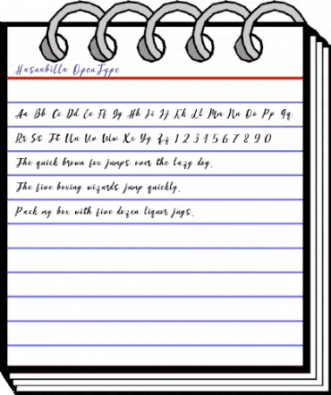 Hasnabilla Regular animated font preview Hasnabilla Regular animated font preview