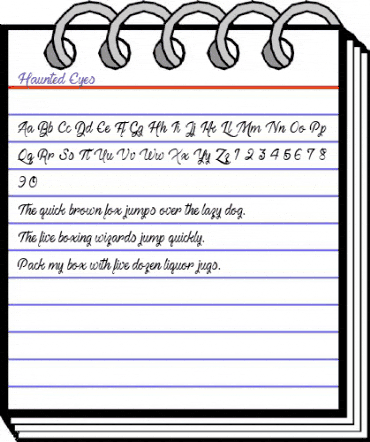 Haunted Eyes Regular animated font preview Haunted Eyes Regular animated font preview