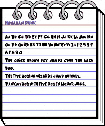 Hawaiian Punk Regular animated font preview