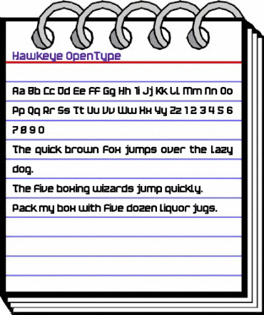 Hawkeye Regular animated font preview