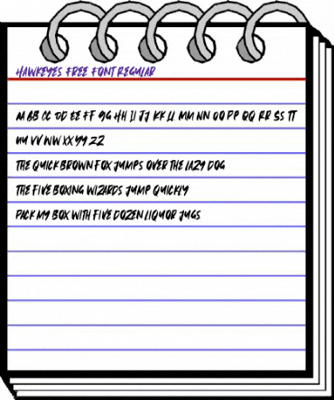 Hawkeyes Free Font Regular animated font preview Hawkeyes Free Font Regular animated font preview