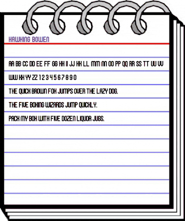 Hawking Bowen Regular animated font preview