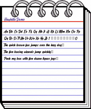 Hayhills Demo Regular animated font preview Hayhills Demo Regular animated font preview