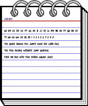 Hazard! Regular animated font preview