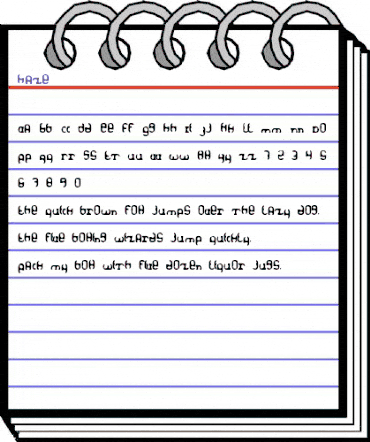 Haze Regular animated font preview