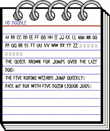 HD DOODLE Regular animated font preview