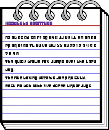 Headcold Regular animated font preview Headcold Regular animated font preview