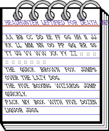 Headhunter Leftified For Death Medium animated font preview Headhunter Leftified For Death Medium animated font preview