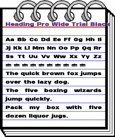 Heading Pro Wide Trial Black animated font preview Heading Pro Wide Trial Black animated font preview