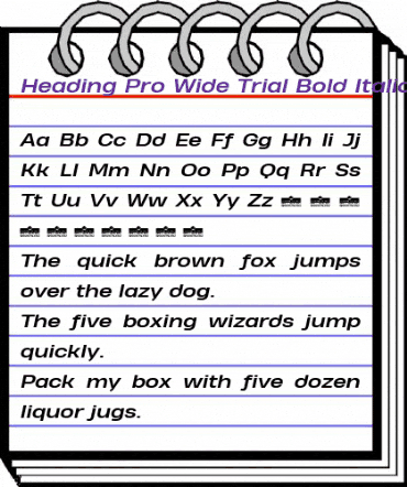 Heading Pro Wide Trial Bold Italic animated font preview Heading Pro Wide Trial Bold Italic animated font preview