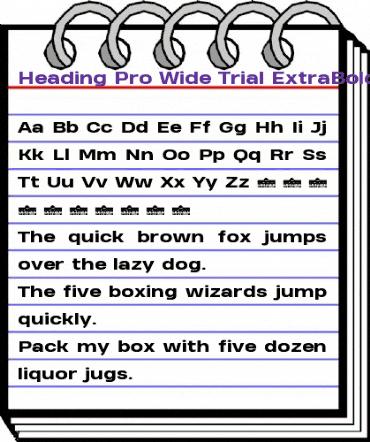 Heading Pro Wide Trial ExtraBold animated font preview