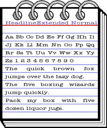 HeadlineExtended Normal animated font preview HeadlineExtended Normal animated font preview