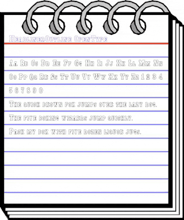 Headliner Outline animated font preview Headliner Outline animated font preview