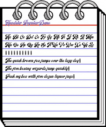 Headster Regular animated font preview
