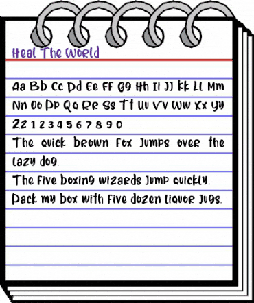 Heal The World Regular animated font preview
