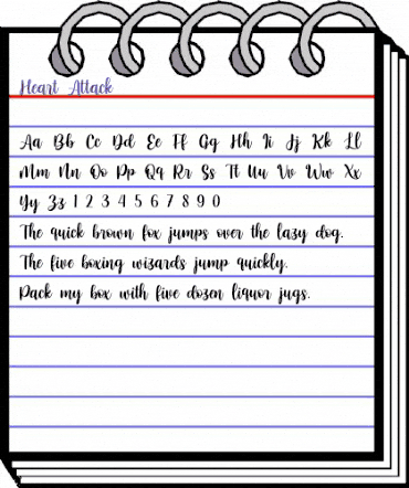 Heart Attack Regular animated font preview