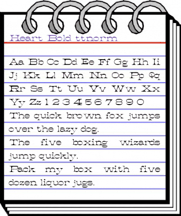 Heart Bold animated font preview