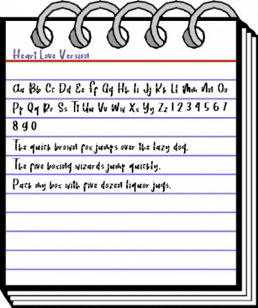 Heart Love Version Regular animated font preview Heart Love Version Regular animated font preview