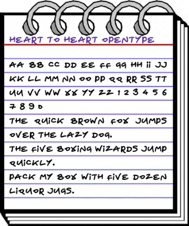 Heart To Heart Regular animated font preview