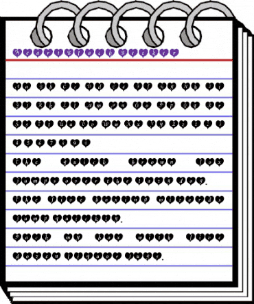 HeartBlack Becker Normal animated font preview