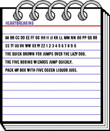 heartbreaking Regular animated font preview heartbreaking Regular animated font preview