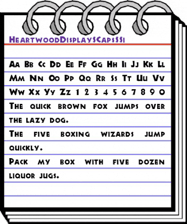 HeartwoodDisplaySCapsSSi Regular animated font preview