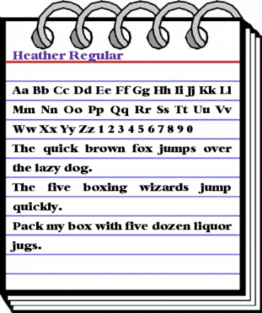 Heather Regular animated font preview Heather Regular animated font preview