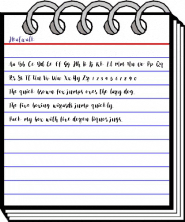 Heatwalk Regular animated font preview