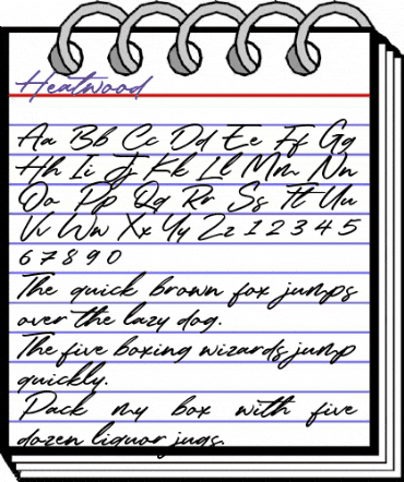 Heatwood Regular animated font preview