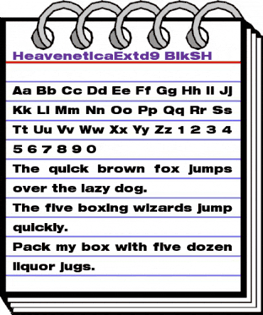 HeaveneticaExtd9 BlkSH animated font preview HeaveneticaExtd9 BlkSH animated font preview