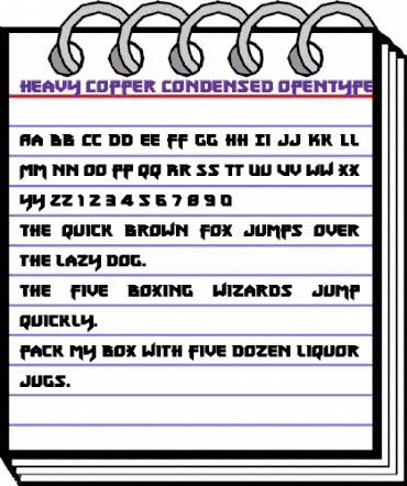 Heavy Copper Condensed Condensed animated font preview