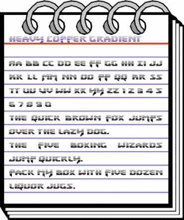 Heavy Copper Gradient Regular animated font preview