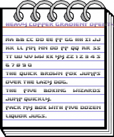 Heavy Copper Gradient Regular animated font preview