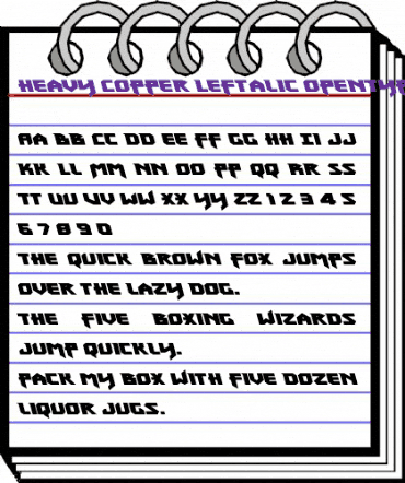 Heavy Copper Leftalic Italic animated font preview Heavy Copper Leftalic Italic animated font preview