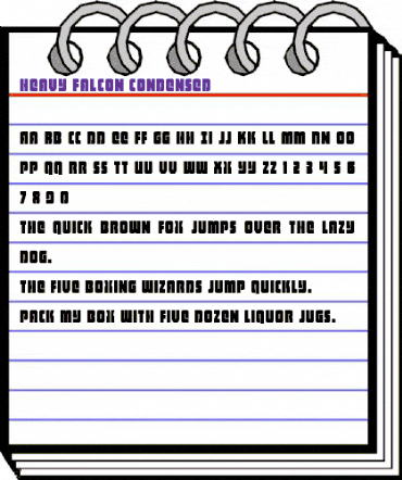 Heavy Falcon Condensed Condensed animated font preview